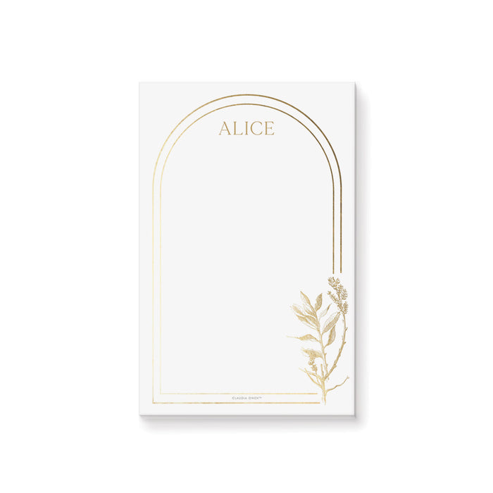 Botanical Wedding Invitation with Foliage and Arch Design, Garden Wedding Invitation in Green and Gold