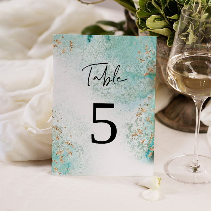 Aqua and Gold Gala Invitation Elegant Charity Fundraiser Card