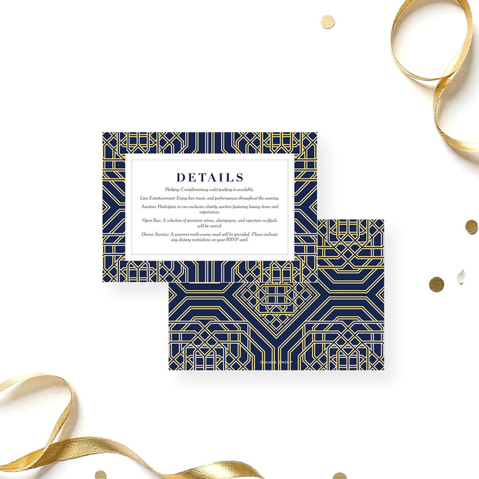 Business Gala Invitation Elegant Charity Auction Card