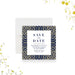 Elegant save the date card featuring navy and gold geometric illustrations, perfect for corporate or black-tie events.-front