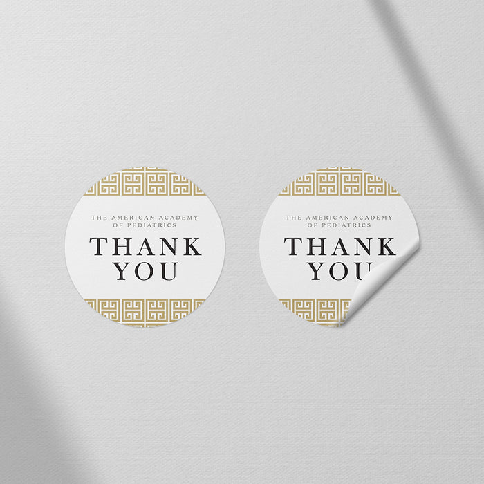 Formal Business Event Invitation Elegant Greek Key Design