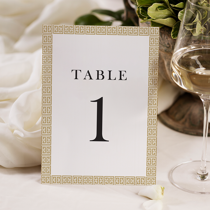 Formal Business Event Invitation Elegant Greek Key Design