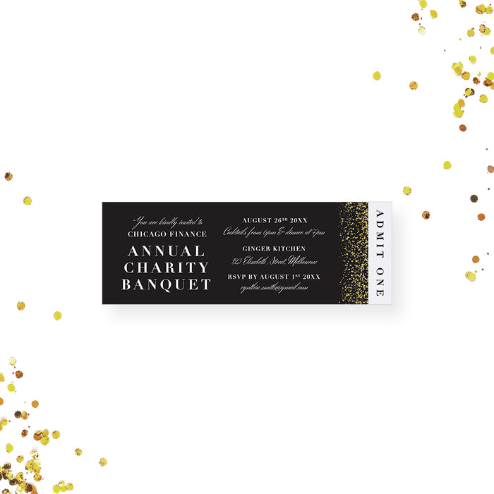 Charity Banquet Invitation Elegant Gala Fundraiser Event Card