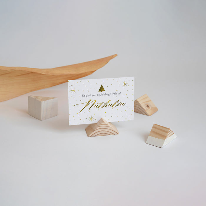 Elegant Christmas Party Invitation Gold Holiday Invite