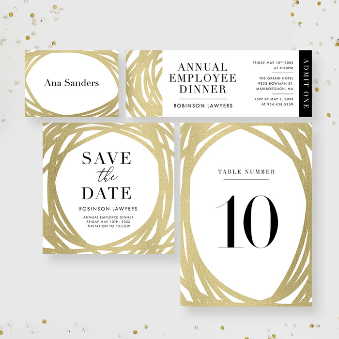 Elegant Company Dinner Invitation Business Event Card