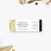 Elegant ticket invitation with gold design, personalized for company annual employee dinner