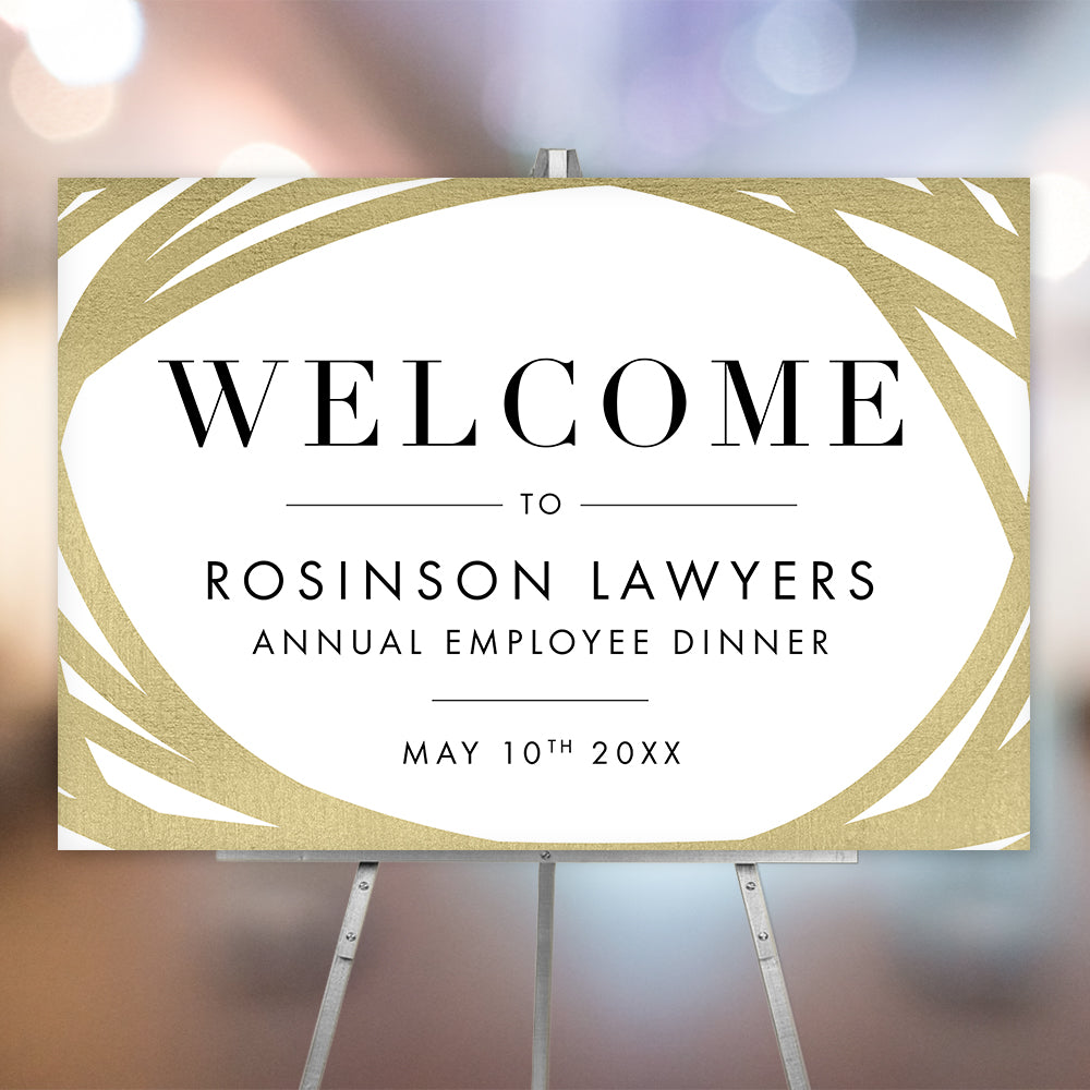 Welcomesign Client Day Elegant Corporate Welcome Sign Custom Business Event Poster