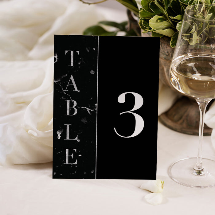 Elegant Black Marble Gala Invitation Company Event Card