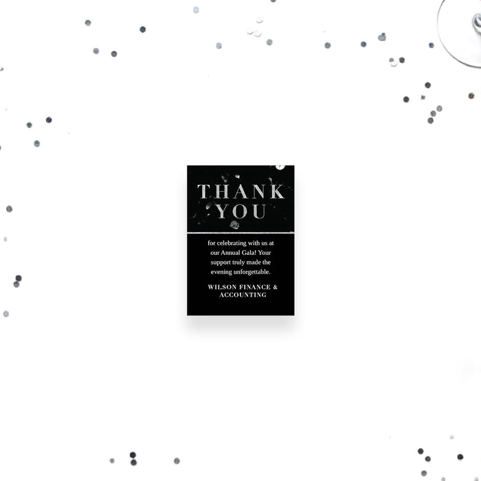 Elegant Black Marble Gala Invitation Company Event Card