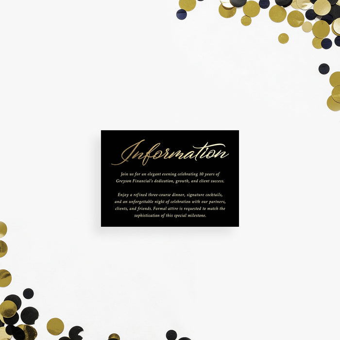 Corporate Anniversary Gala Invitation Elegant Business Event Card