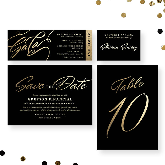 Corporate Anniversary Gala Invitation Elegant Business Event Card