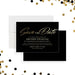black and gold corporate save the date card with elegant formal business anniversary design-front-back