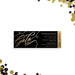 black and gold corporate ticket invitation with elegant admit one business gala design