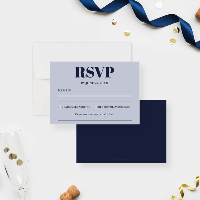 Corporate Anniversary Party Invitation Navy Gold