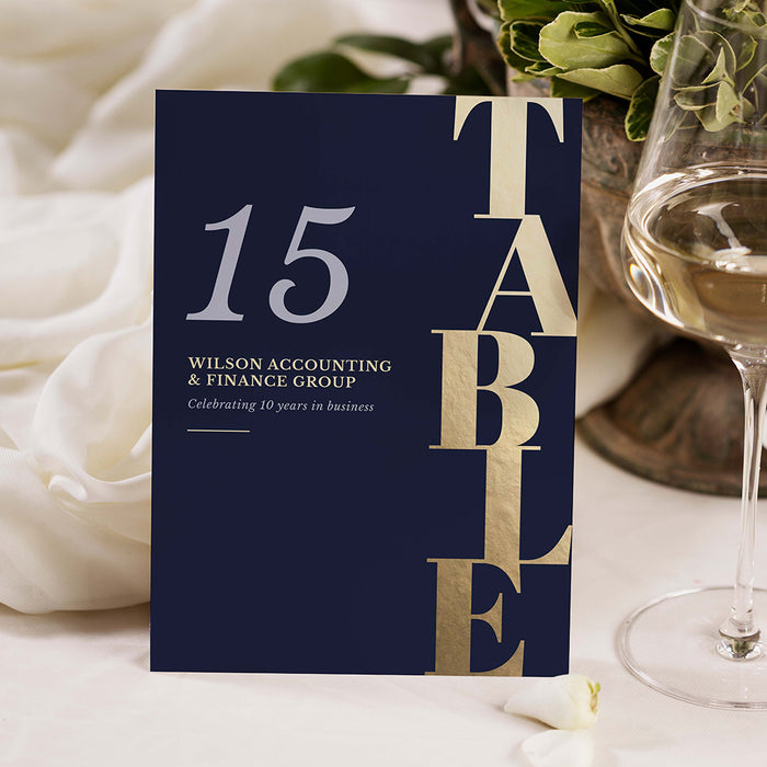 Corporate Anniversary Party Invitation Navy Gold