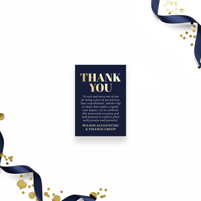 Corporate Anniversary Party Invitation Navy Gold
