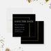 Elegant save the date card for corporate annual dinners and formal events-front-back