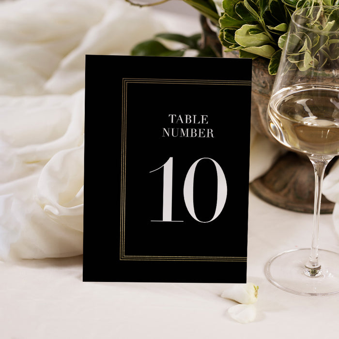 Elegant Black and Gold Corporate Dinner Invitation