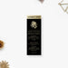 elegant black and gold corporate holiday party ticket invitation with festive bell design
