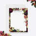 Elegant floral personalized note card stationery for women