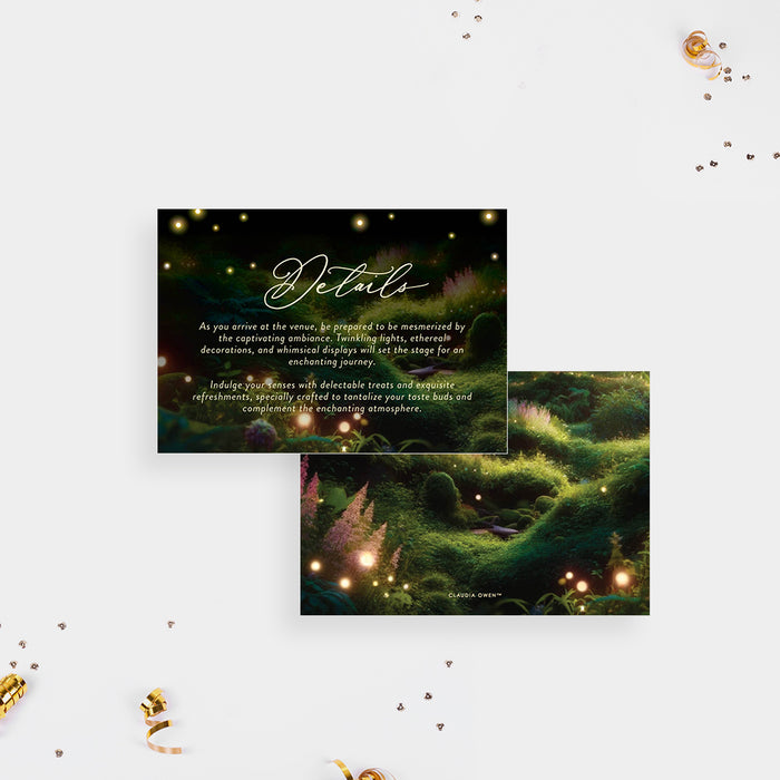 Enchanted Forest Invitation Card, Forest Theme Invitations for School Prom, Secret Garden Invites for Formal Ball Party