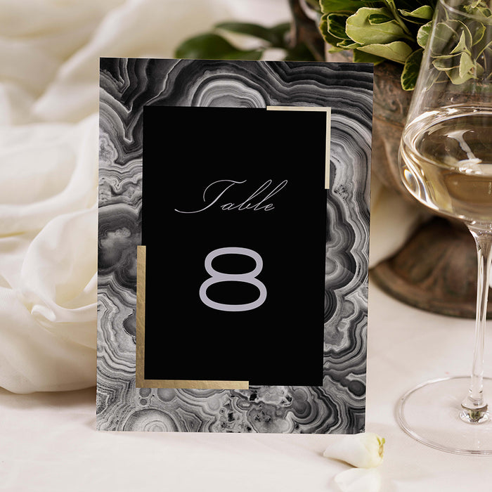 Gala and Auction Invitation Black Geode Design