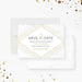 Corporate gala save the date card with elegant modern layout for business event, fundraiser or formal dinner announcement-front-back