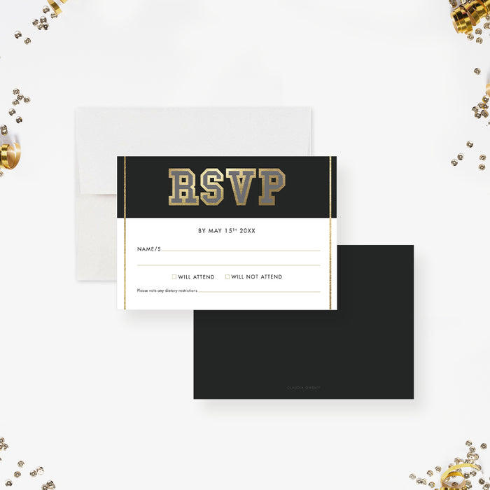 Class of 2025 Graduation Party Invitation Card for High School and College Grads, Custom Modern Grad Party Photo Invites