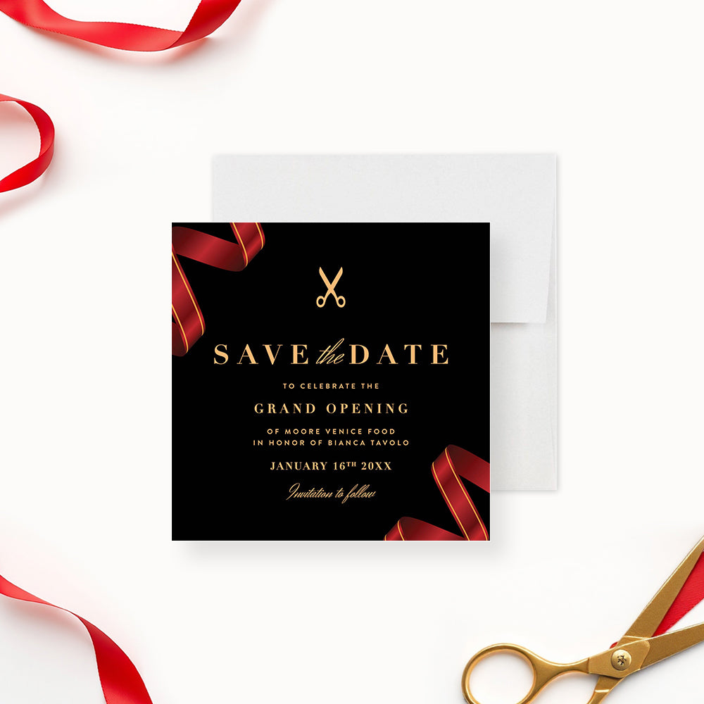 Grand Opening Save the Date Business Event Ribbon Cutting