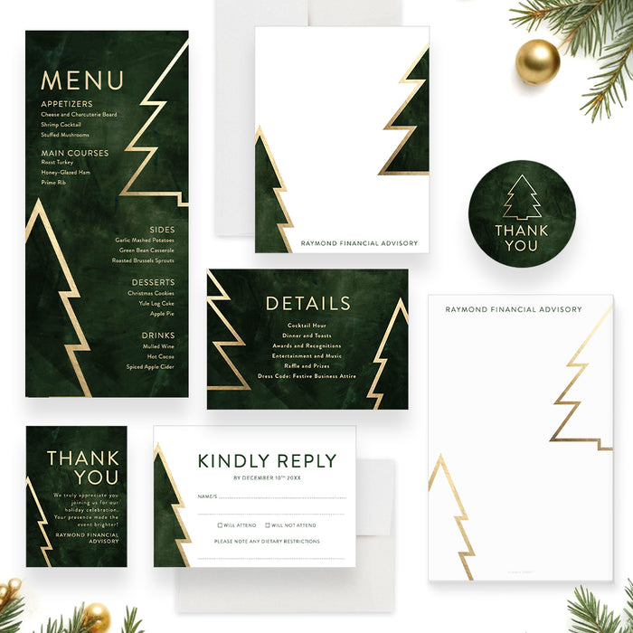 Sophisticated Holiday Party Invitation Card Featuring a Contemporary T