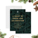 Personalized holiday party invitation with pine branch design elegant Christmas card for festive gatherings-front-back