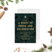 Personalized holiday party invitation with pine branch design elegant Christmas card for festive gatherings-front