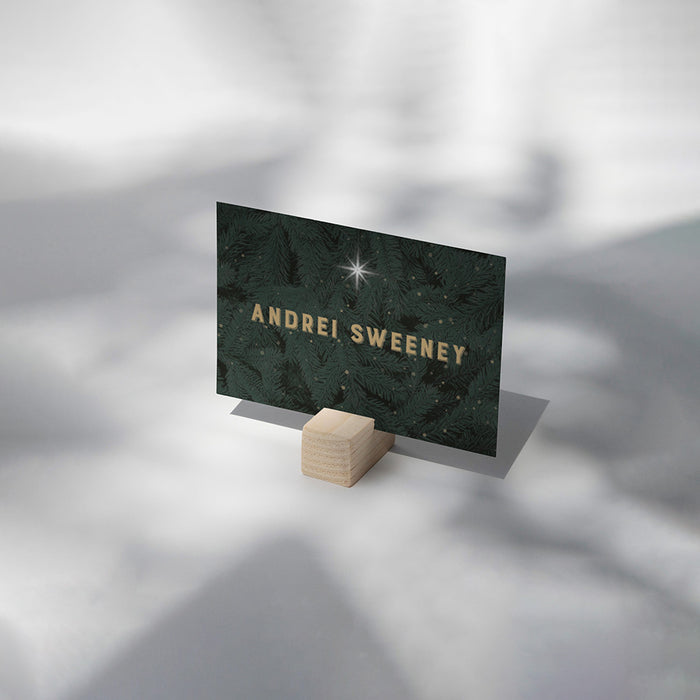 Holiday Party Invitation Personalized Christmas Pine Design