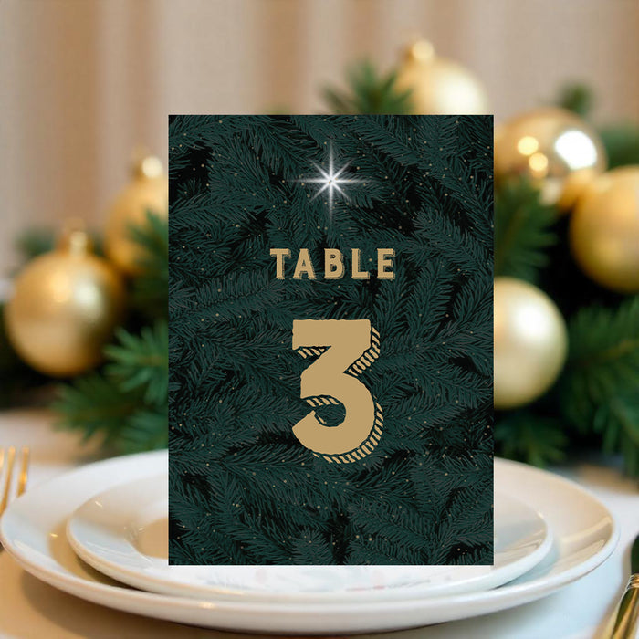 Holiday Party Invitation Personalized Christmas Pine Design