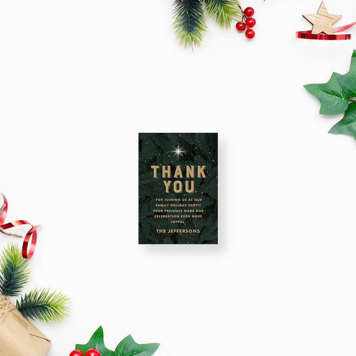 Holiday Party Invitation Personalized Christmas Pine Design