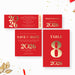 elegant 2026 new year party invitation set in red and gold design
