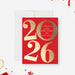 elegant 2026 happy new year card in  red and gold design