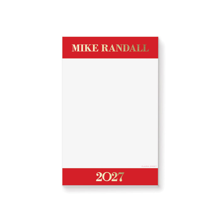 Notepad for 2027 personalized with your name