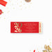 elegant 2026 new year party ticket invitation in red and gold