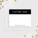 Elegant personalized business thank you card, custom-printed stationery for business or event purposes.-front