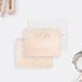 Personalized pearl thank you card with elegant blush background, pearl border design, custom name, and minimalist anniversary note card layout-front-back