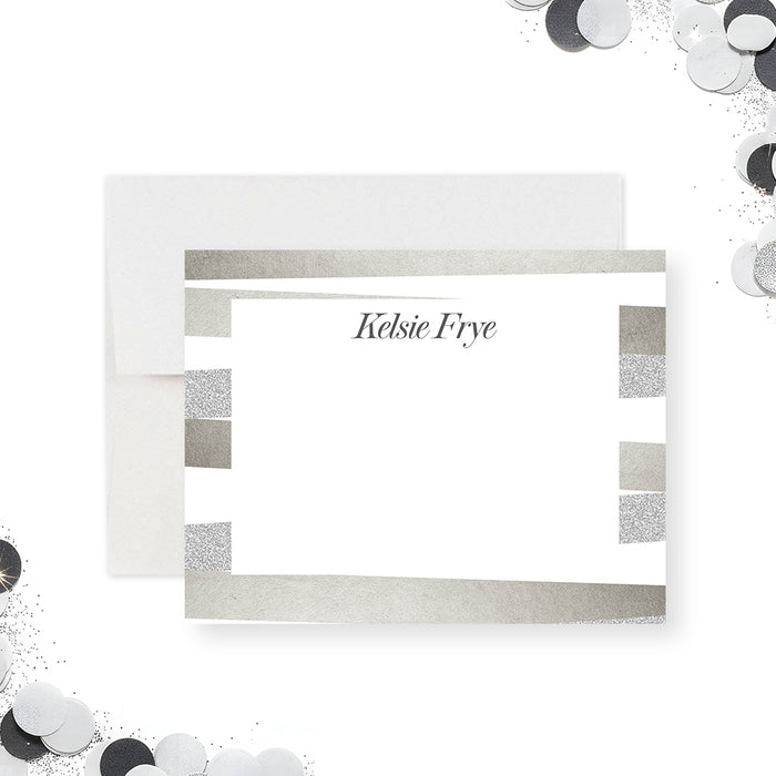 Send thoughtful notes with this personalized thank you card featuring an elegant modern design. Perfect custom stationery for gifts, business, or everyday use-front