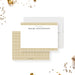 Personalized thank you card featuring a gold Greek key pattern, an ideal way to express gratitude and professionalism.-front-back