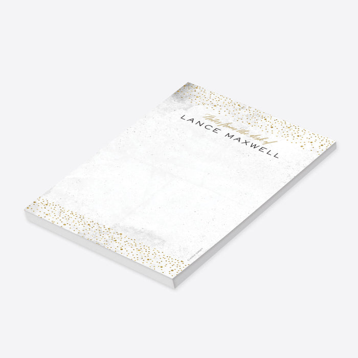 Personalized notepad from the desk of with custom name elegant professional stationery for business notes and office use-side