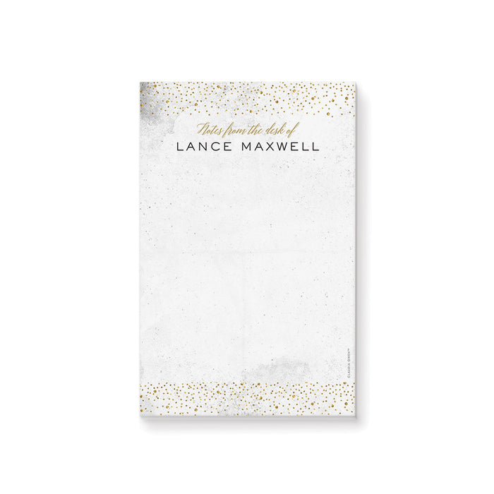 Personalized notepad from the desk of with custom name elegant professional stationery for business notes and office use