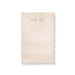 Personalized pearl notepad with custom name, elegant pearl border, soft blush background, and minimalist lined writing pad design.