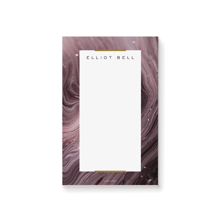 Stylish Notepad Elegant Notepad with Dark Purple and Gold Design, Personalized Profess