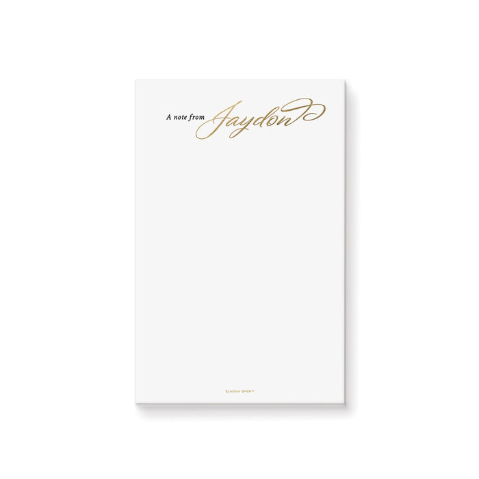 Professional Notepad Personalized with Your Name, Stationery Office Pad, Business Annual Ball Party Favor, Elegant Writing Paper Pad for Professionals