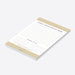 Personalized notepad with a stylish Greek key (meander) pattern, ideal for professional or corporate use.-side