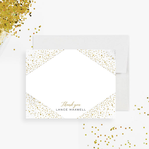 personalized thank you card elegant business stationery with custom name for corporate events client appreciation and professional use-front